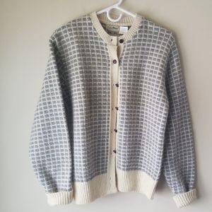 NWOT Vintage L.L.Bean Wool Button Sweater Cardigan